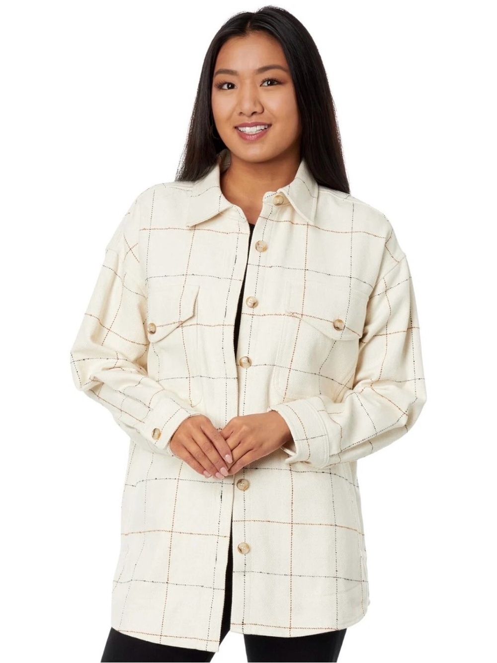 Madewell oversized shirt jacket boucle windowpane size extra large